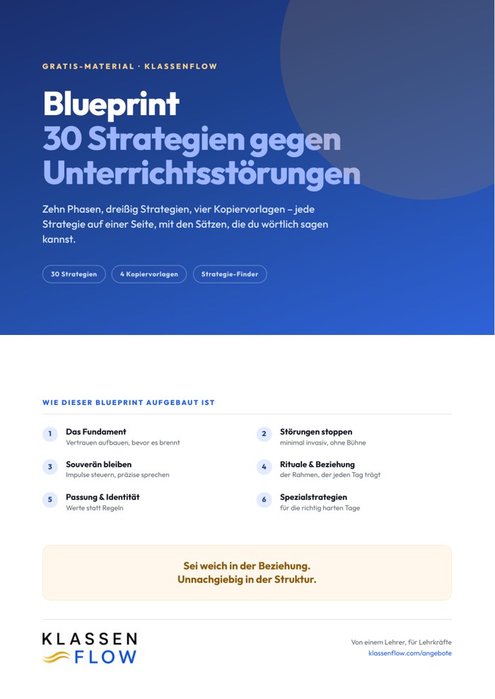 Blueprint 30 – Strategien gegen Unterrichtsstörungen (Gratis-PDF)