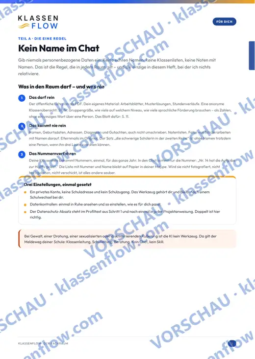 Seite 5 aus dem Heft: Die eine Regel: was in den Chat darf und was nie