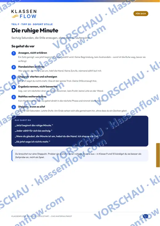 Seite 70 aus dem Heft: Die ruhige Minute: 60 Sekunden ohne lauter zu werden